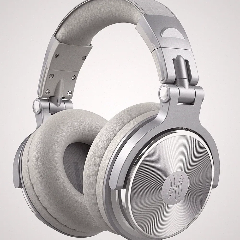 OneOdio Pro 10 silber-grau Over Ear Kopfhörer mit Kabel 6.35 & 3.5mm Klinke