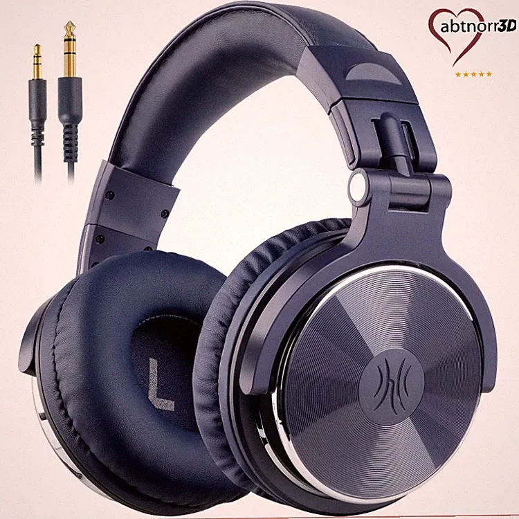 OneOdio Pro10 Over Ear Kopfhörer Dunkel Blau mit Kabel, 50mm Treiber, Bassklang