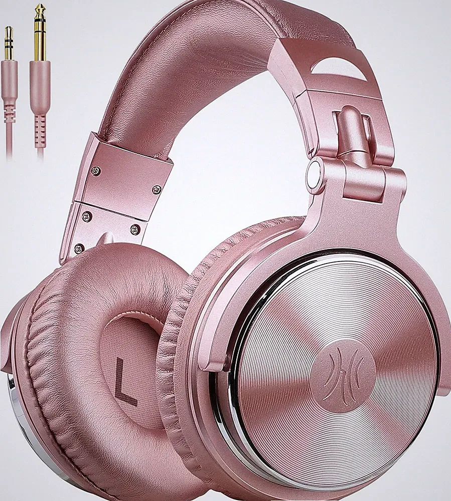 OneOdio Studio Pro Over Ear Kopfhörer Mit Kabel 50mm Treiber Rosa Gold 32 Ohm