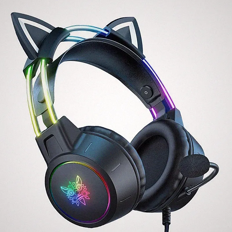 ONIKUMA X15 PRO GAMING-KOPFHÖRER ON-EAR FÜR COMPUTERKONSOLEN KATZENOHREN