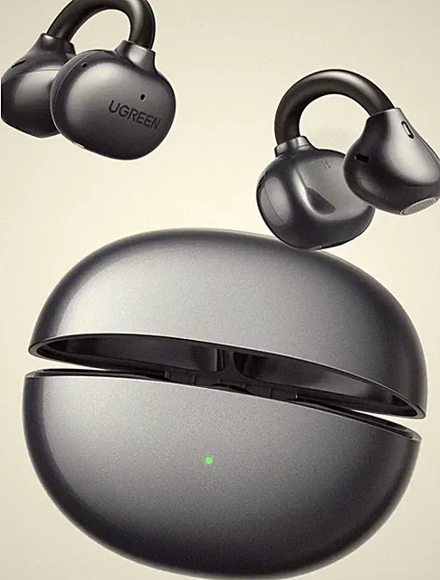 Open Ear Bluetooth 6.0 Clip-On Ohrhörer leicht Titan