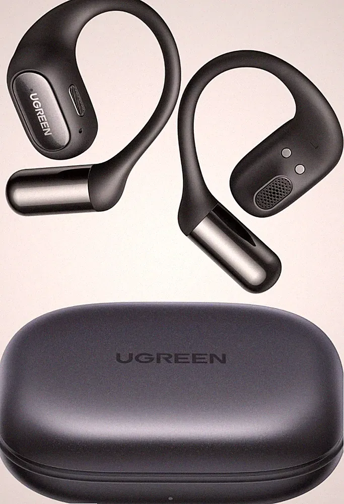 Open-Ear Bluetooth 6.0 Kopfhörer, Dual-Verbindung, App-Steuerung, ENC Noise