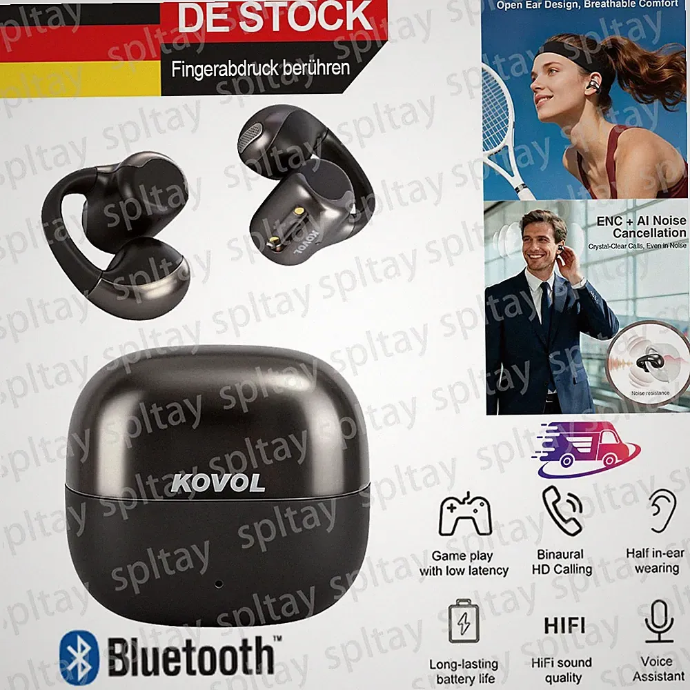 Open Ear Bluetooth Kopfhörer Clip On Kopfhörer Bluetooth 6,0 Earbuds für Sport