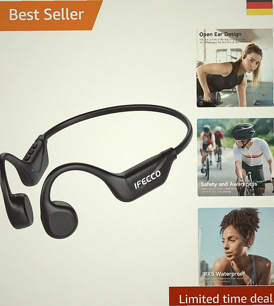 Open Ear Knochenschall Kopfhörer Bluetooth 5.4 – Ideal für Sport und Fitness
