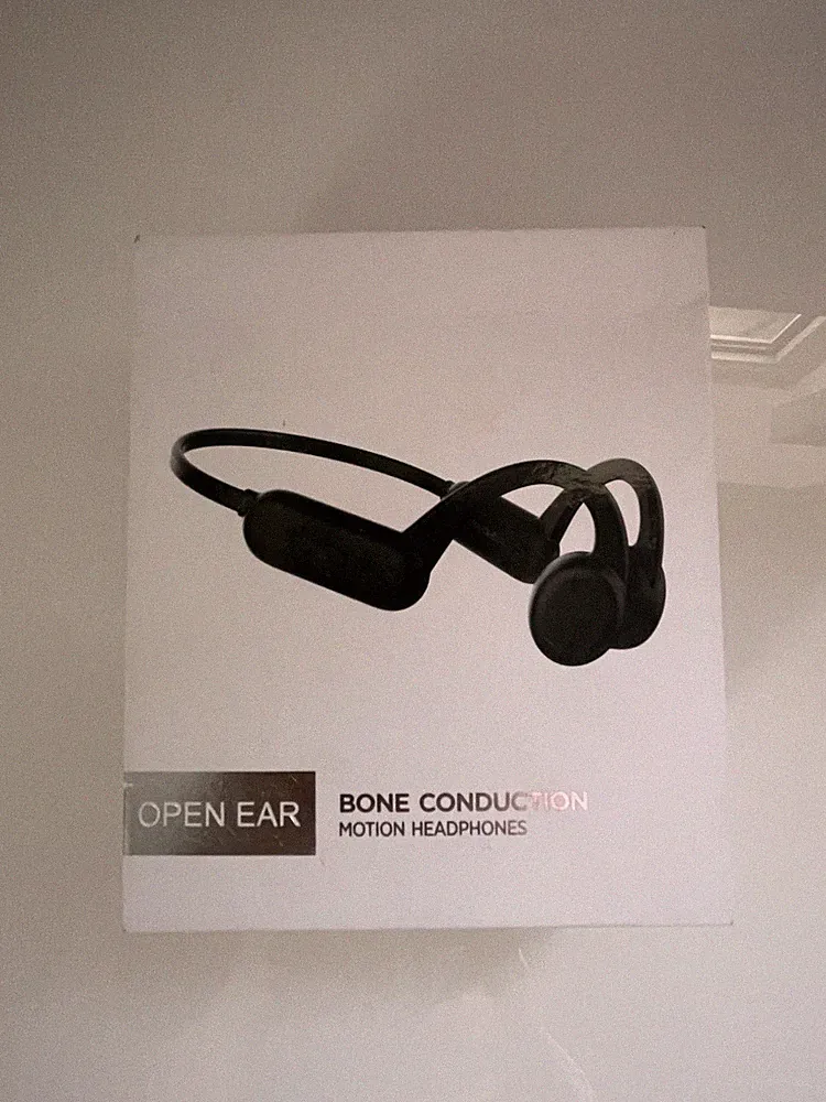 Open Ear Knochenschall-Kopfhörer Nackenbügel Bluetooth kabellos Schwarz