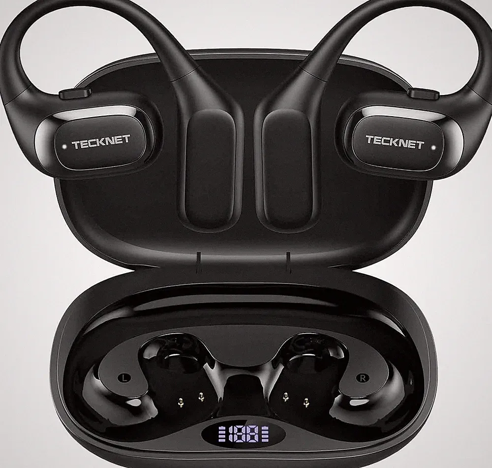Open Ear Kopfhörer Bluetooth 38h 14,2mm IPX5 Bass Boost Sport Alltag für Fitness