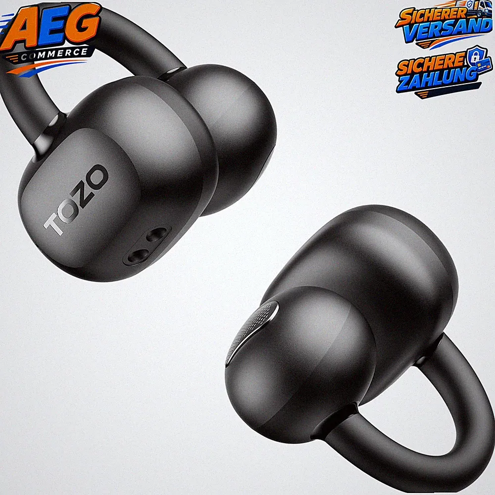 Open-Ear Kopfhörer Kabellos Bluetooth IPX5 Clip Ohrhörer für Sport und Freizeit