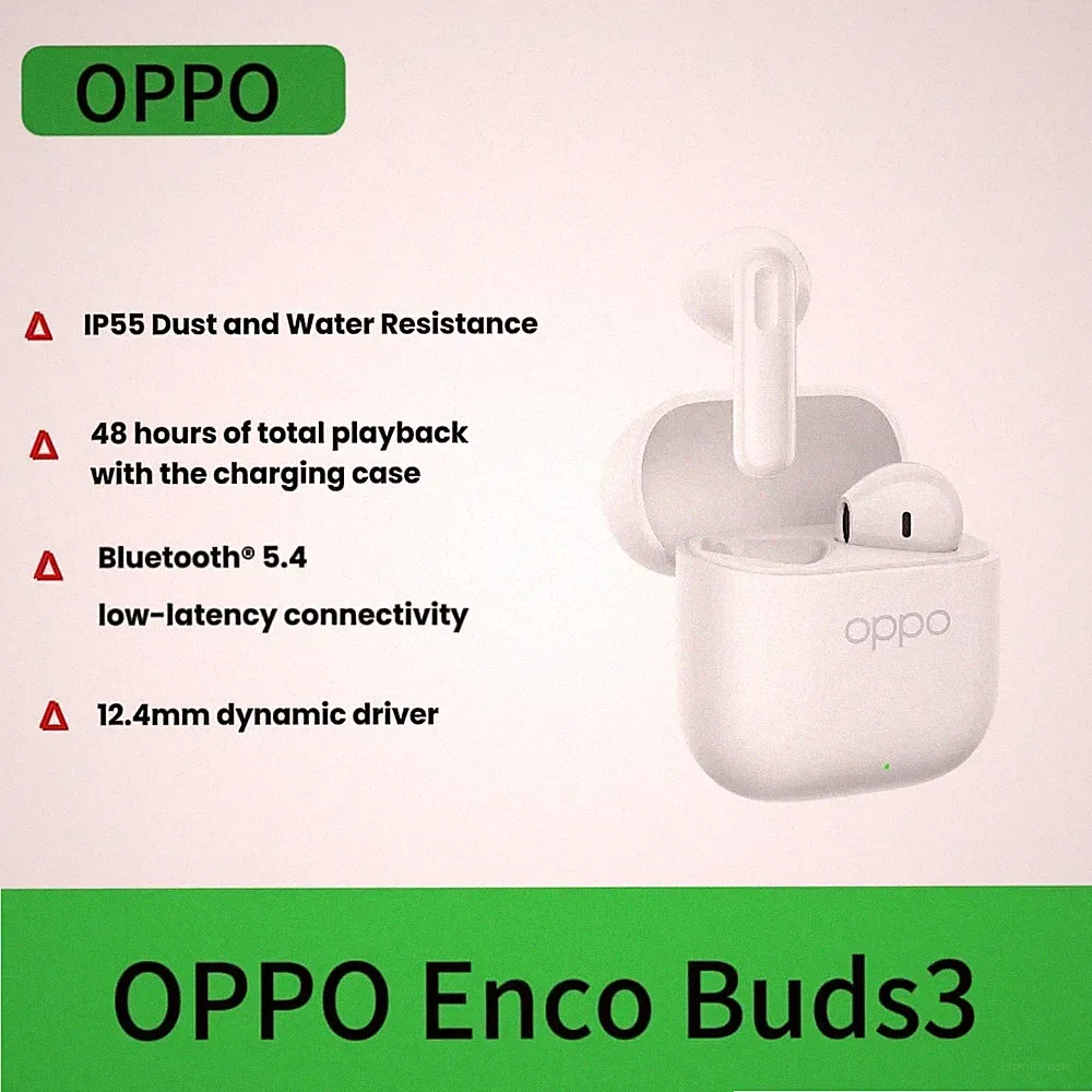 OPPO Enco Buds3 True Wireless Bluetooth Kopfhörer Leicht, bequem und Billig24