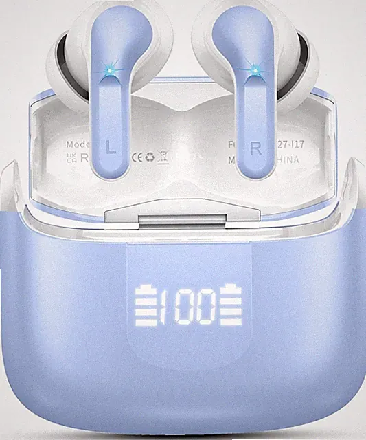 Ordtop Wireless Earbuds 3D-Stereo Deep Bass 4 ENC Noise Cancelling Mikrofon Fitnessstudio