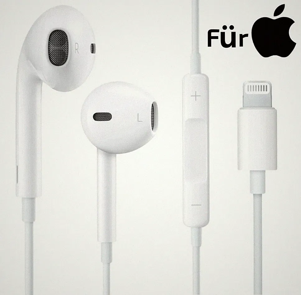 Orginal Kopfhörer für iPhone 8 XS XR 11 12 13 14 Pro Lightning 8 bin EarPods