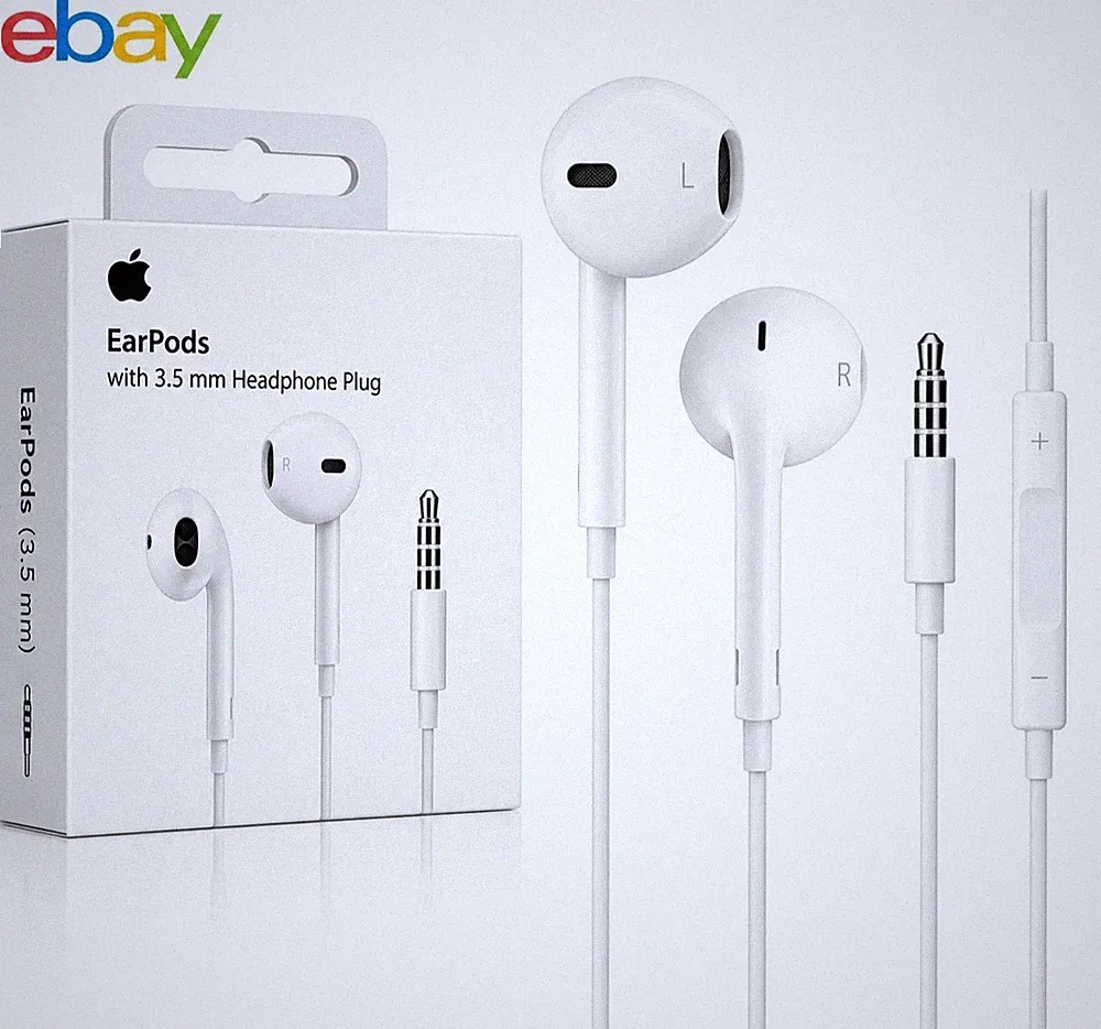 Original Apple EarPods mit 3,5-mm-Stecker – Weiß – Kompatibel für iPhone/Android