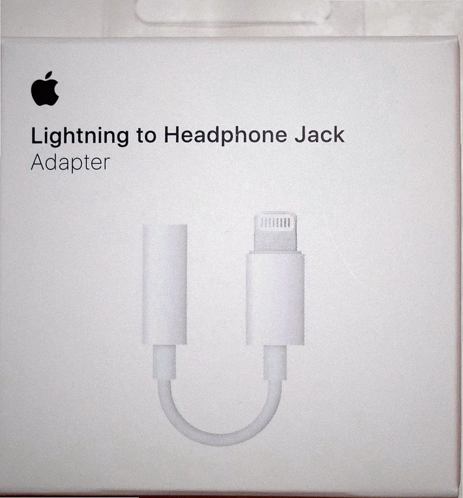 Original Apple Lightning auf Kopfhöreranschluss Adapter, Weiß, 2 Anschlüsse