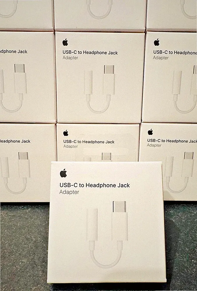 Original Apple MU7E2ZM/A USB-C auf 3,5-mm Kopfhöreranschluss Audio Adapter