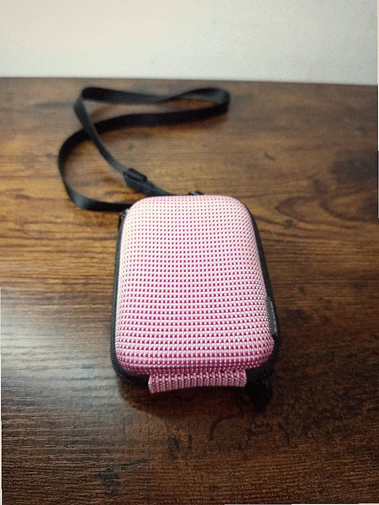 Original Hama Kopfhörer Tasche Case Box Umhängegurt Pink Rosa "Handy-Zubehör"