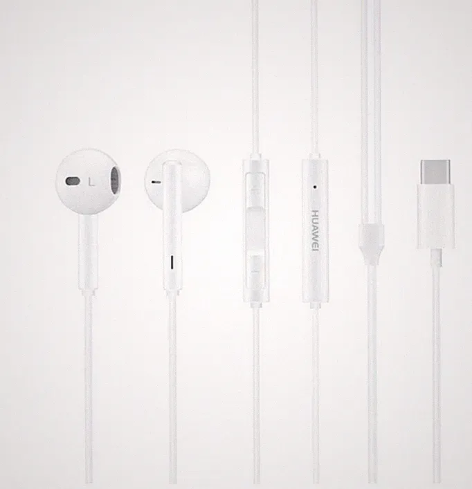 Original Huawei CM33 USB-C Headset Weiß Stereo In-Ear für P20, P30, P30 Pro, P40