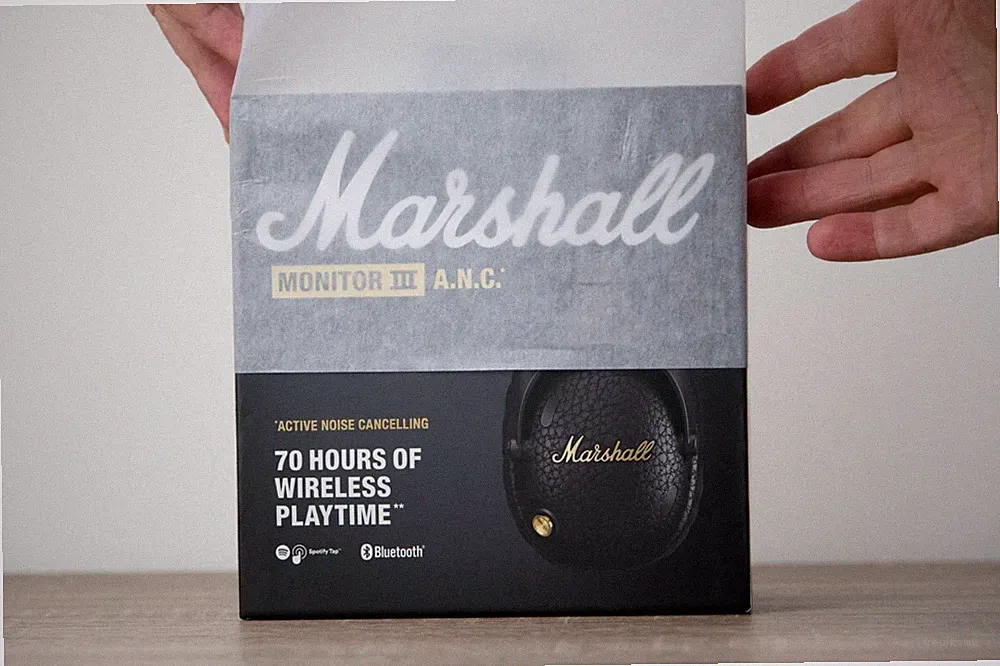Original Marshall Monitor 3 Kopfhörer, neues versiegeltes Angebot, schwarz