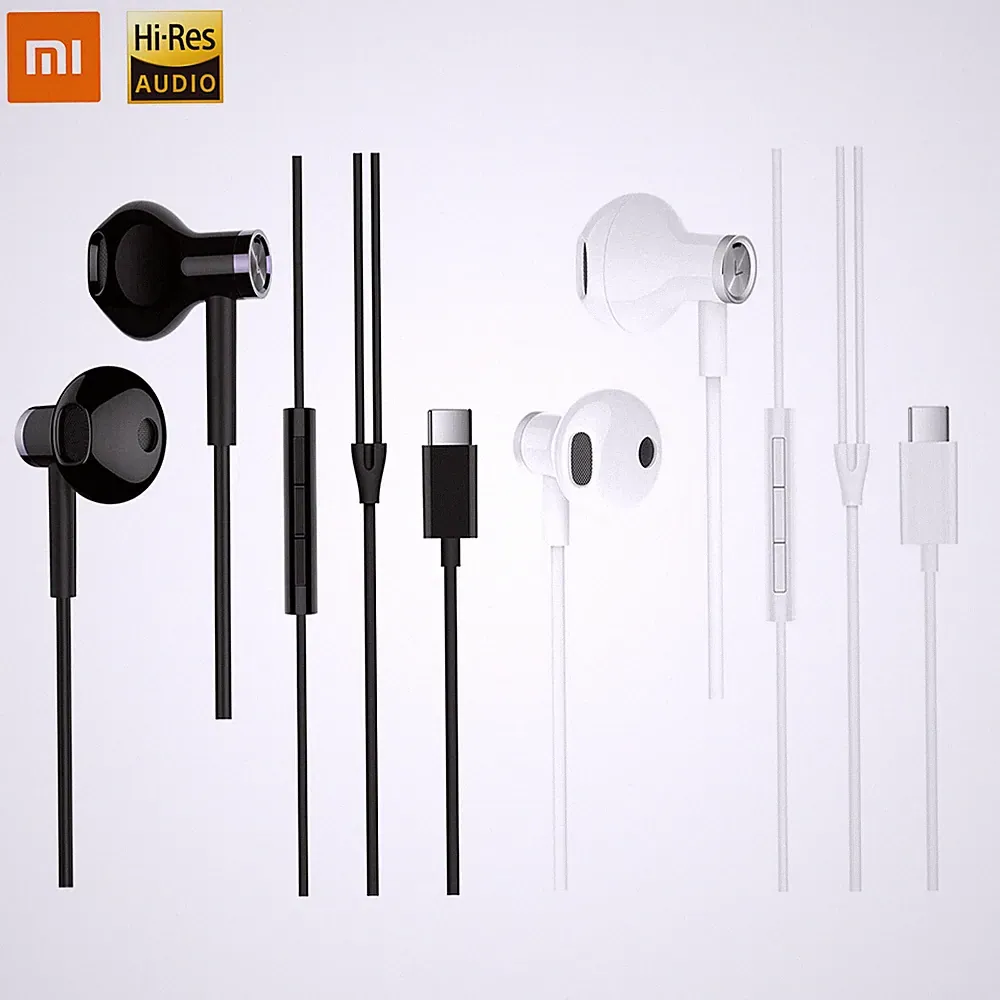 Original Xiaomi Mi In Ear Kopfhörer Headset mit Fernbedienung Mikrofon USB C