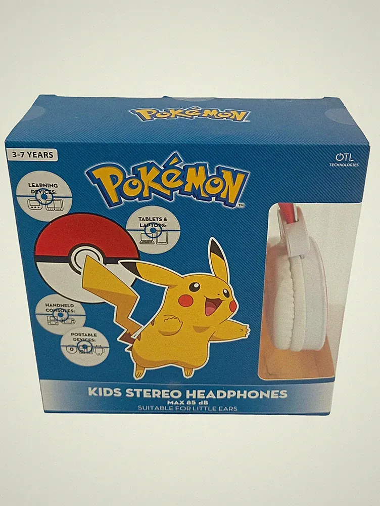 OTL Technologies Pokemon Pikachu Kinder Kopfhörer On-Ear 3-7 Jahre 85dB Weiß