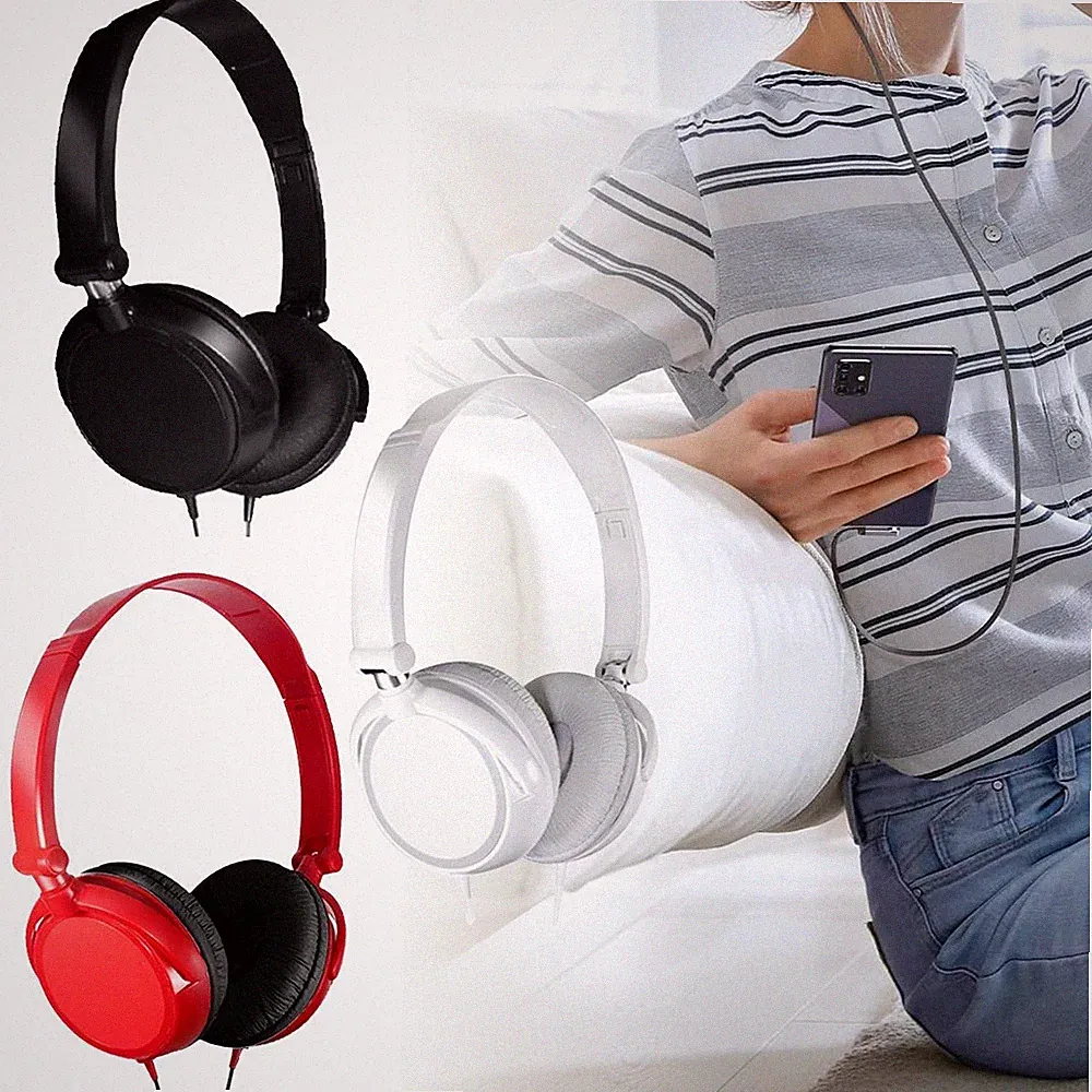 Over Ear HeadsetKopfhörer Kabelfernbedienung HiFi Sound Musik Stereo Kopfhörer