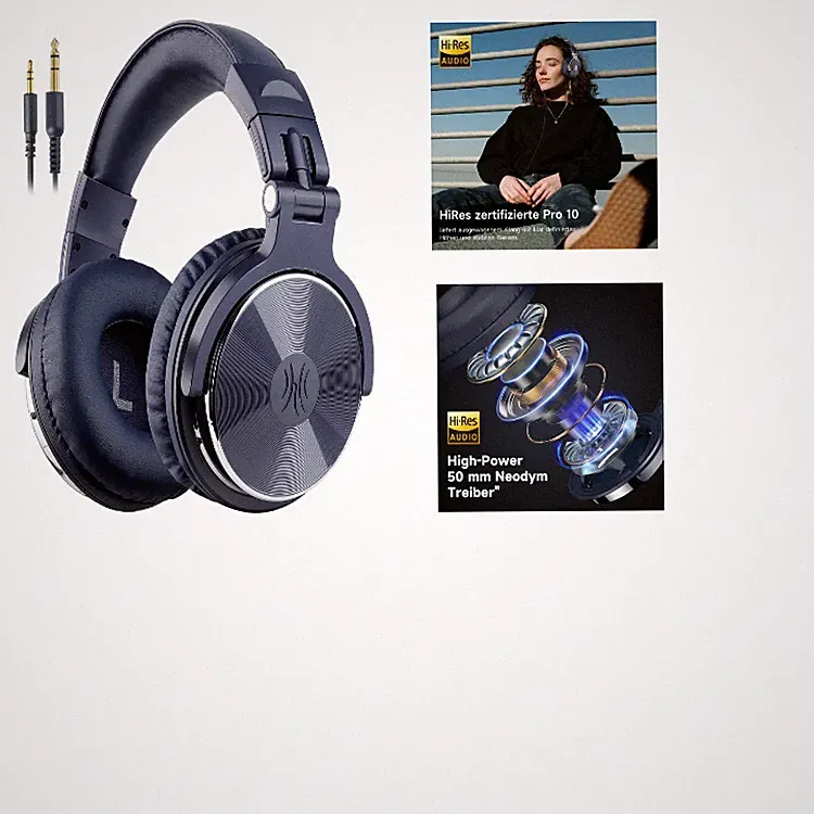 Over Ear Kopfhörer 50mm Treiber Bassklang 3,5mm Klinke