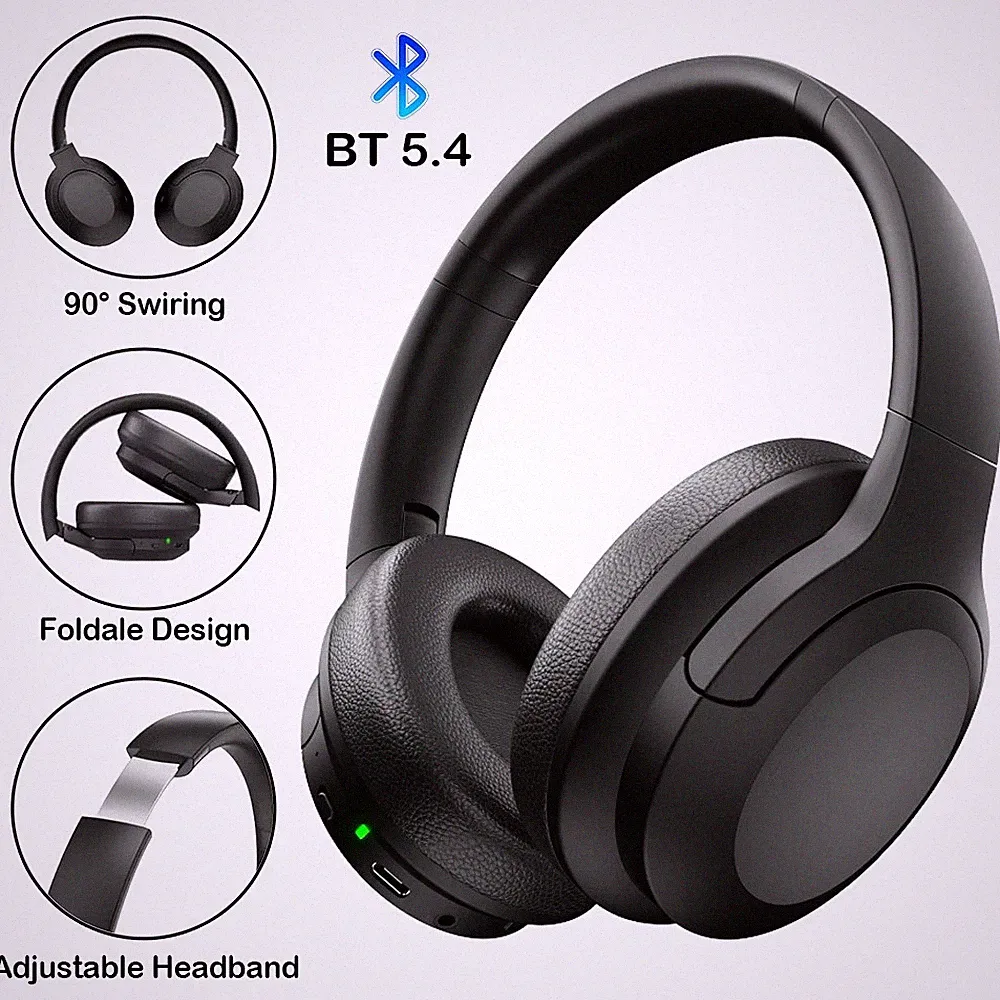 Over-Ear Kopfhörer ANC Bluetooth 5.4 40mm 30h Akku Geräuschunterdrückung HiFi