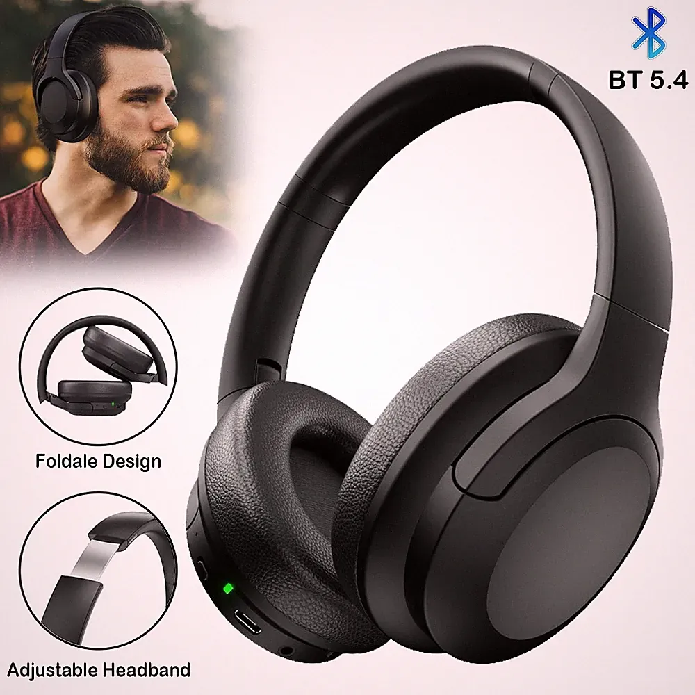 Over-Ear-Kopfhörer ANC Bluetooth 5.4 Kopfhörer mit aktiver Geräuschunterdrückung