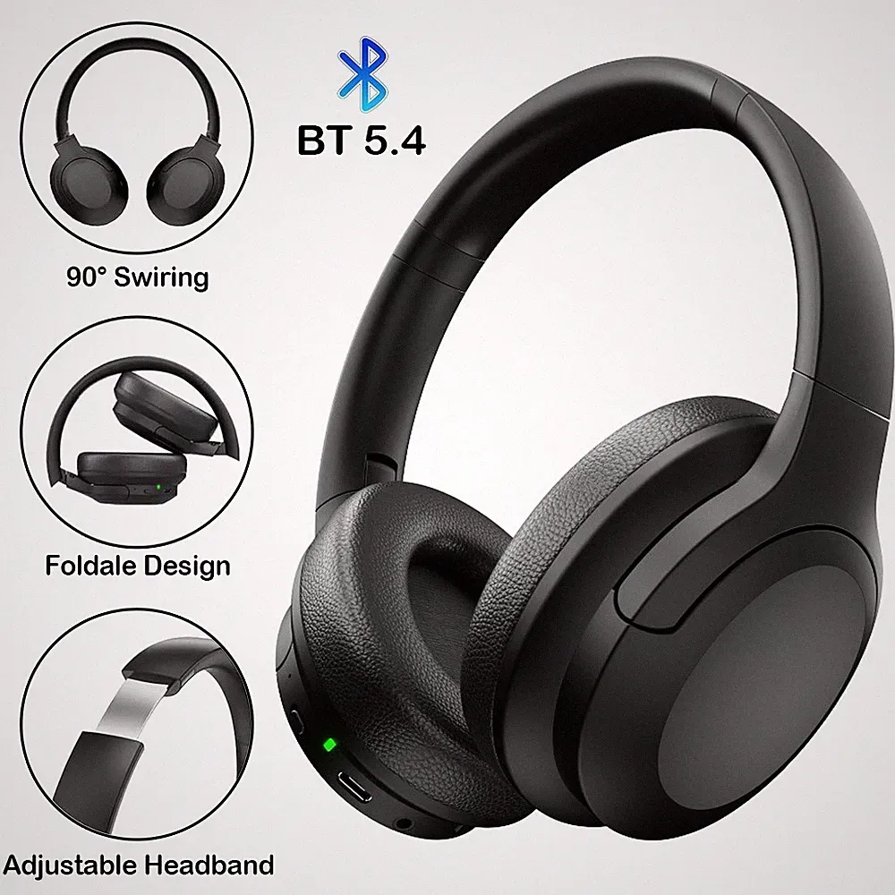 Over-Ear Kopfhörer Bluetooth 5.4 60h Akku kabellos HiFi Geräuschunterdrückung DE