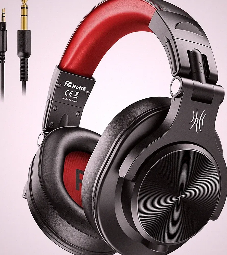 Over-Ear Kopfhörer DJ HiFi Schwarz mit Share Port 3,5mm-6,35mm für Studio Herren