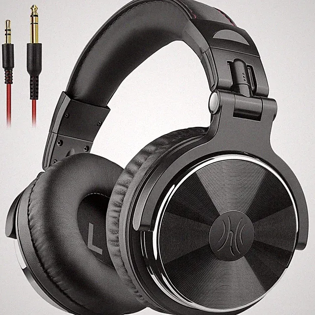 Over Ear Kopfhörer Kabel, DJ, Studio, Monitor, 50mm Treiber, Bass, Schwarz