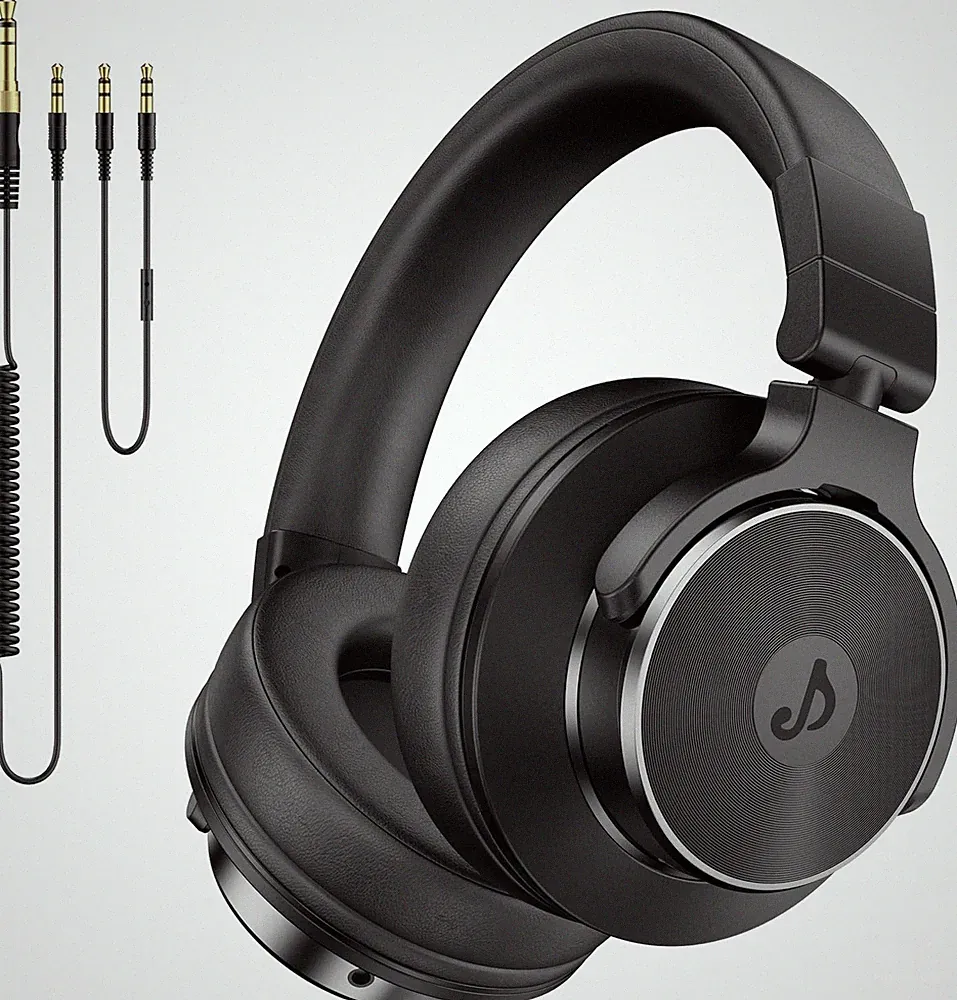 Over Ear Kopfhörer mit Fernbedienung, Studio-Kopfhörer, Schwarz