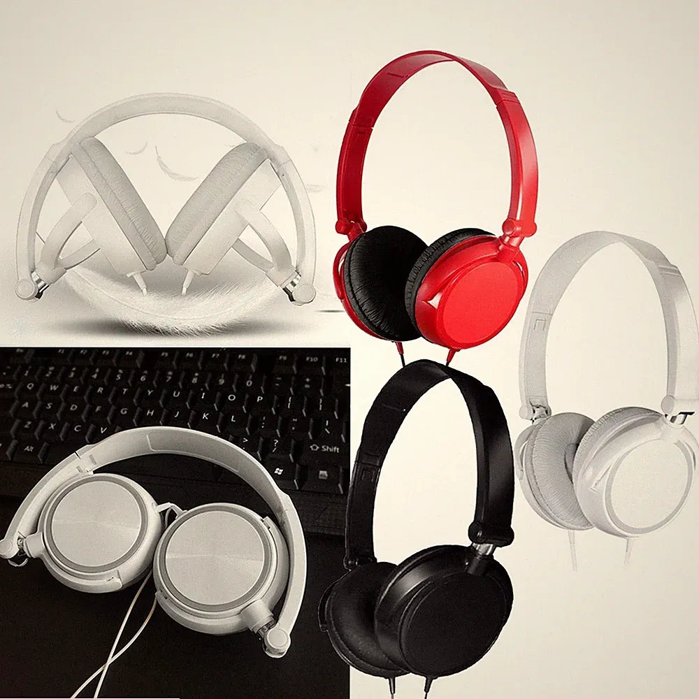 Over Ear Kopfhörer mit Kabel Headset HiFi Sound Musik Stereo Klinke Headphones