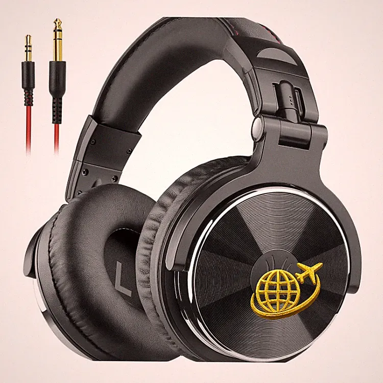 Over Ear Kopfhörer Pro-10 Schwarz, 50mm Treiber, Bassklang, 3.5mm Klinke, 6.35mm