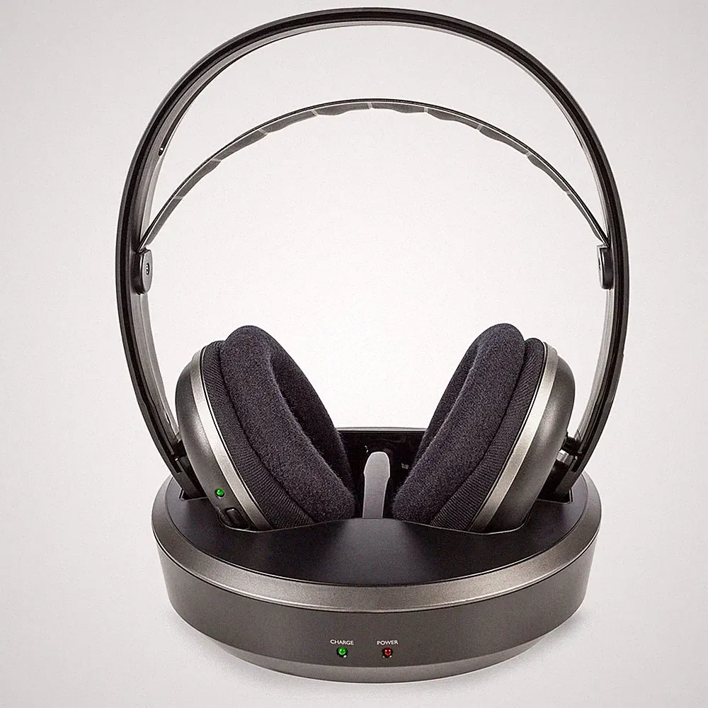 Over Ear Kopfhörer RF Funk kabellos mit Ladestation für TV elastisches Kopfband