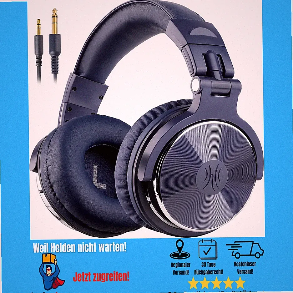 Over Ear Kopfhörer Studio mit 6,3 mm und 3,5 mm Klinke geschlossen DJ Sound