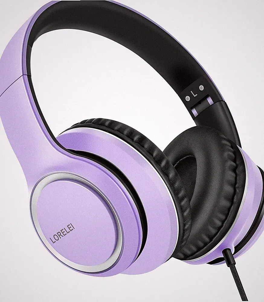 Over-Ear-Kopfhörer X8 mit Mikrofon, Nylonkabel, 3,5-mm-Stecker, faltbar, trag...