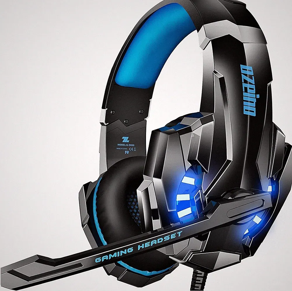 Ozeino Gaming Headset für PS4 PS5 3D Surround Sound Noise Cancelling Kopfhörer