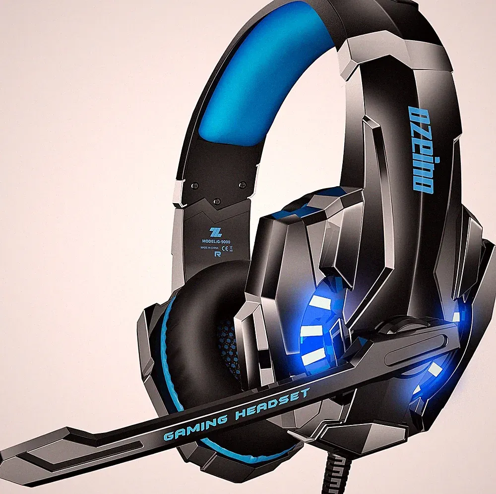 Ozeino Gaming Headset Für PS4 PS5 3D Surround Sound Noise Cancelling Kopfhörer M
