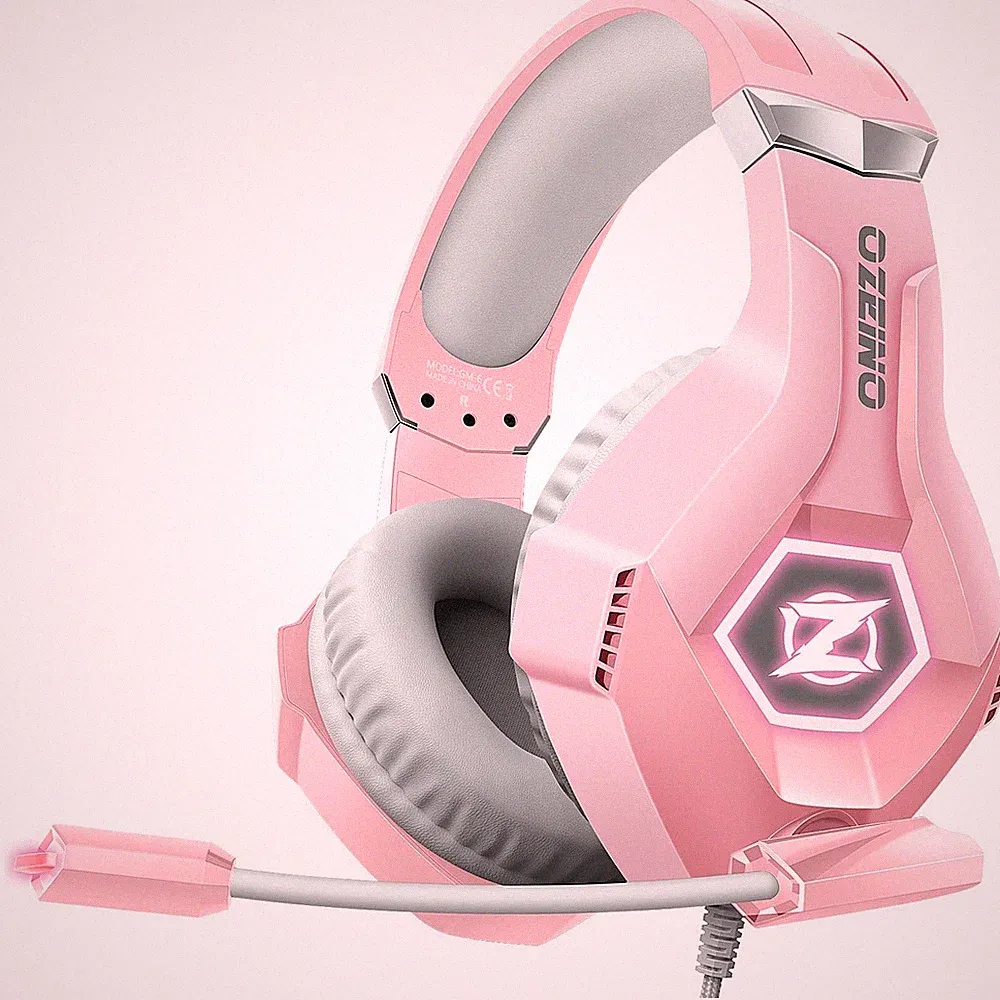 Ozeino Gaming Headset mit Mikrofon 3D Surround Sound Headphones Noise Cancelling