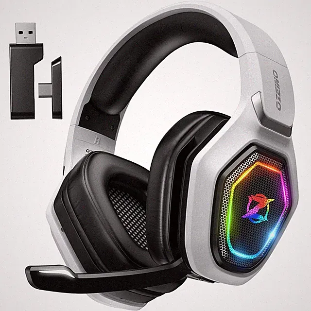 Ozeino OW810 Gaming Headset Kabellos für PS5, PC, Switch 2.4GHz, 40H Akku
