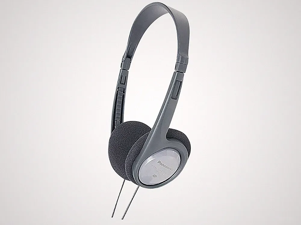 PANASONIC On-Ear Kopfhörer RP-HT090, 5 m Kabel, Grau/Schwarz