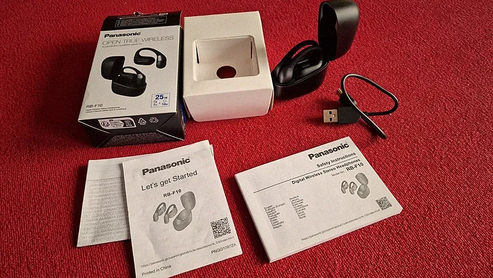 Panasonic RB-F10DE-K Open-Ear Wireless Kopfhörer, Bluetooth Kopfhörer mit ENC Mi