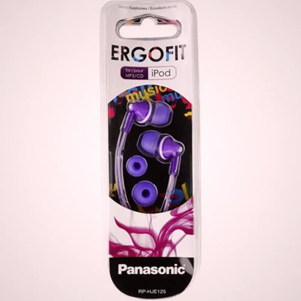 Panasonic RP-HJE 125 E-V In Ear Kopfhörer Violett kabelgebunden Ohrhörer