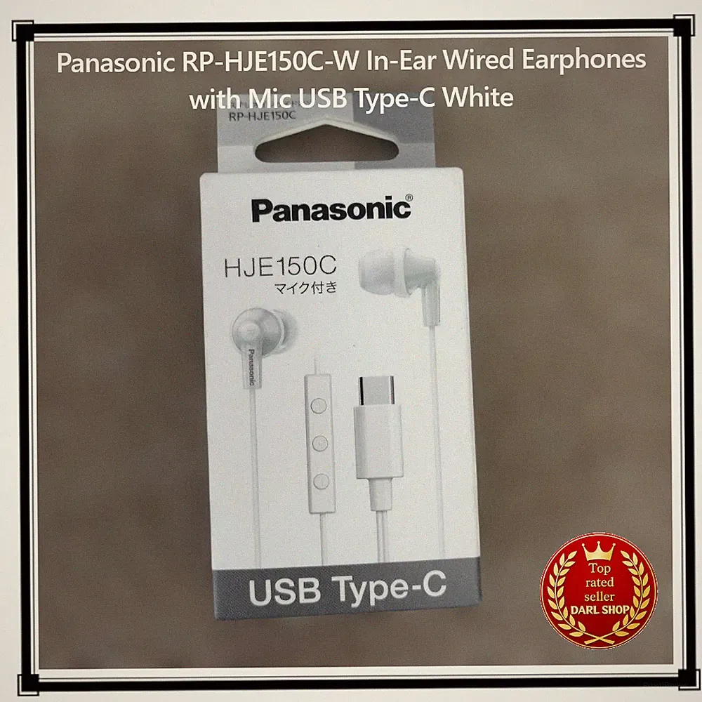 Panasonic RP-HJE150C-W Kabelgebundene In-Ear-Kopfhörer mit Mikrofon USB...