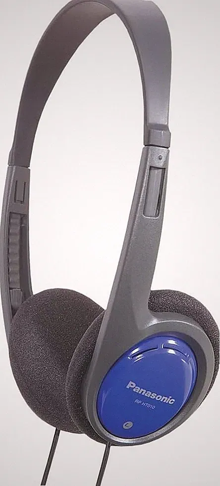 Panasonic RP-HT010E-A Bügelkopfhörer, 1,2m Kabellänge, Klinkenstecker, geringes