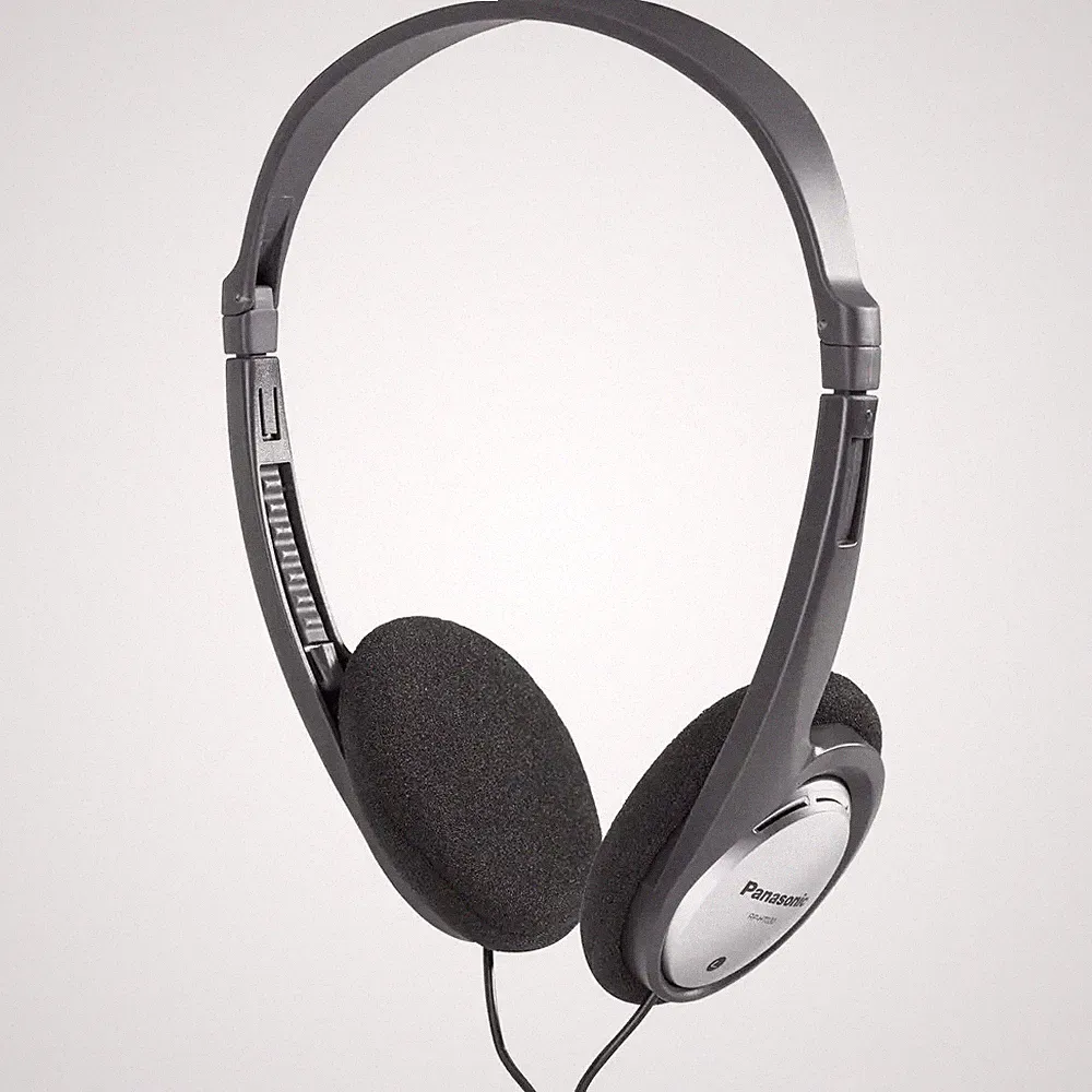 Panasonic RP-HT030 On Ear Kopfhörer kabelgebunden Schwarz, Silber Leichtbügel