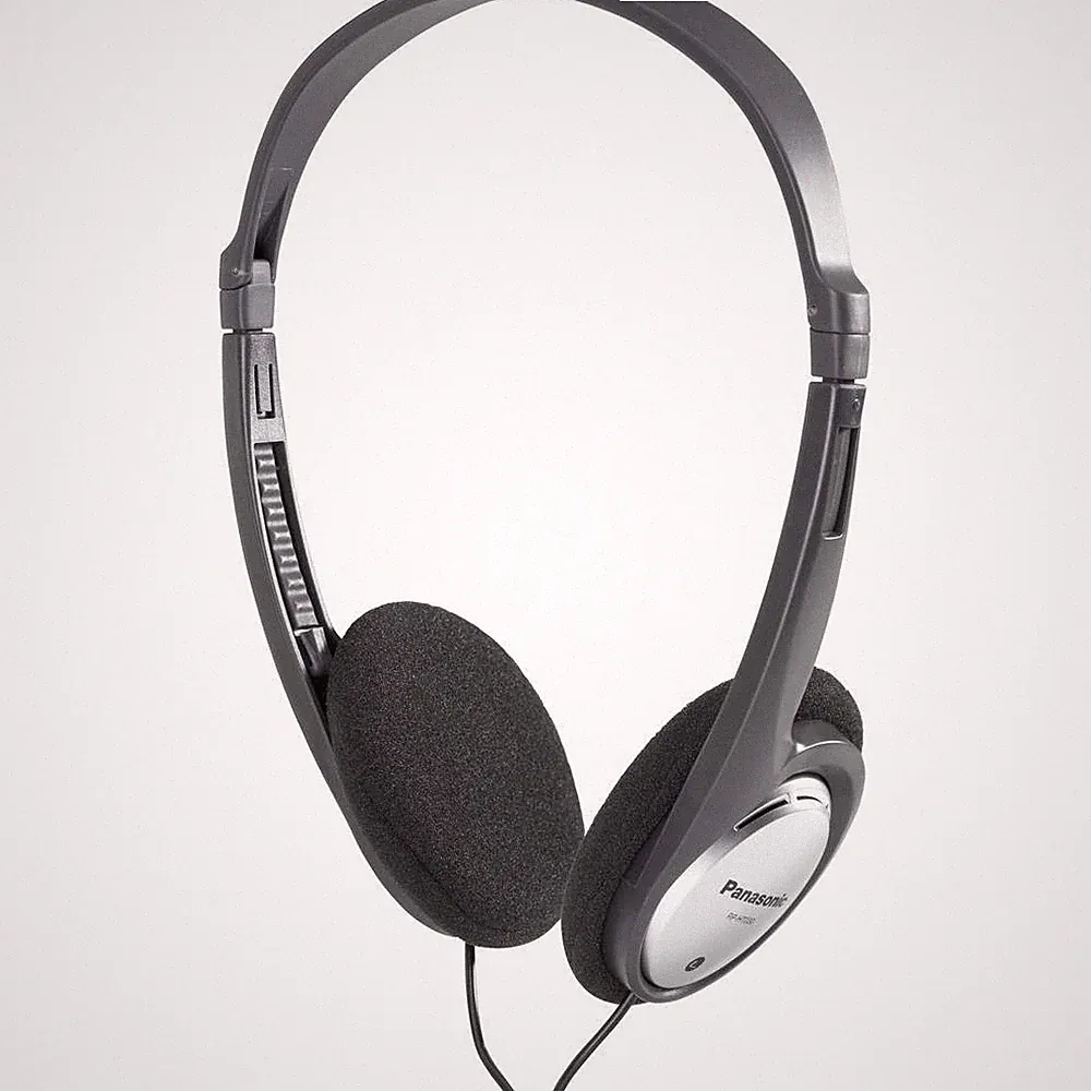 Panasonic RP-HT030 On Ear Kopfhörer kabelgebunden Schwarz, Silber Leichtbügel