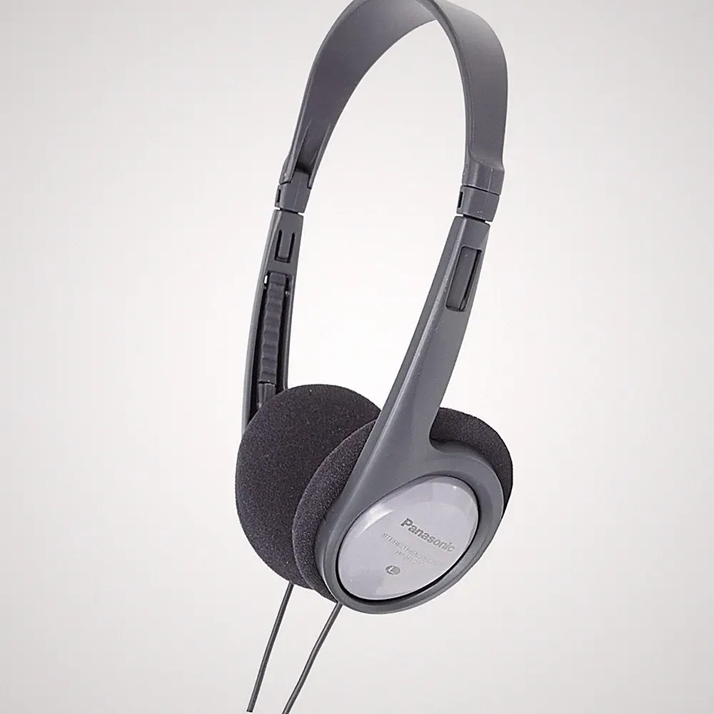Panasonic RP-HT090 On Ear Kopfhörer kabelgebunden Grau Lautstärkeregelung TV