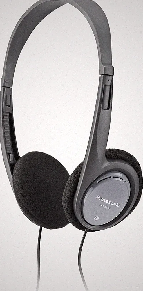 Panasonic RP-HT090 on Ear Kopfhörer Kabelgebunden Grau Lautstärkeregelung TV