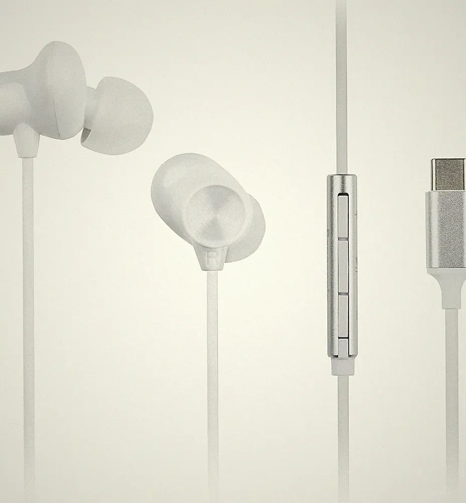Panasonic RP-TCM225DEW Kopfhörer, weiß, USB-C, kräftiger Bass,1,2 m langes Kabel