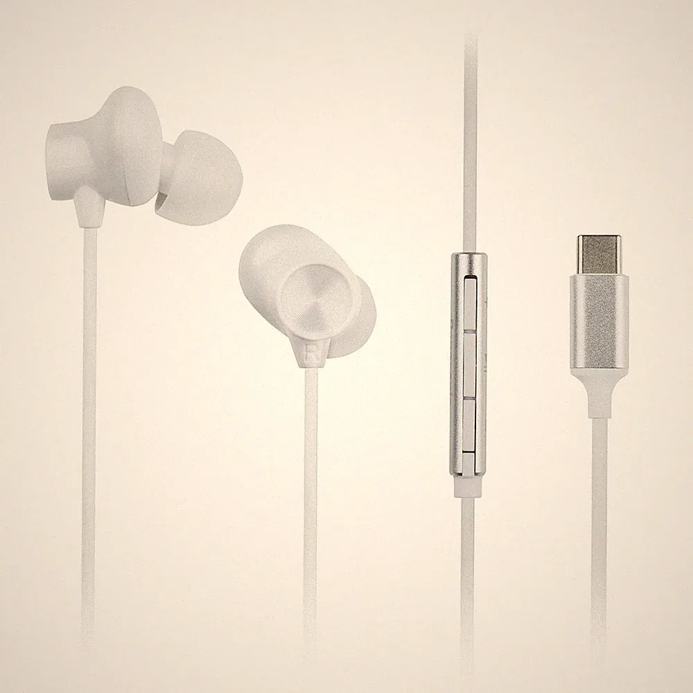 Panasonic RP-TCM225DEW Kopfhörer weiß USB-C starker Bass 1,2 m Kabel